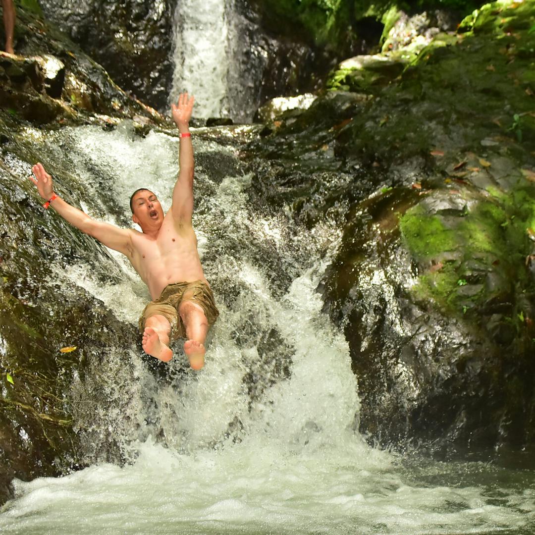 Waterfall Jumping & Swimming